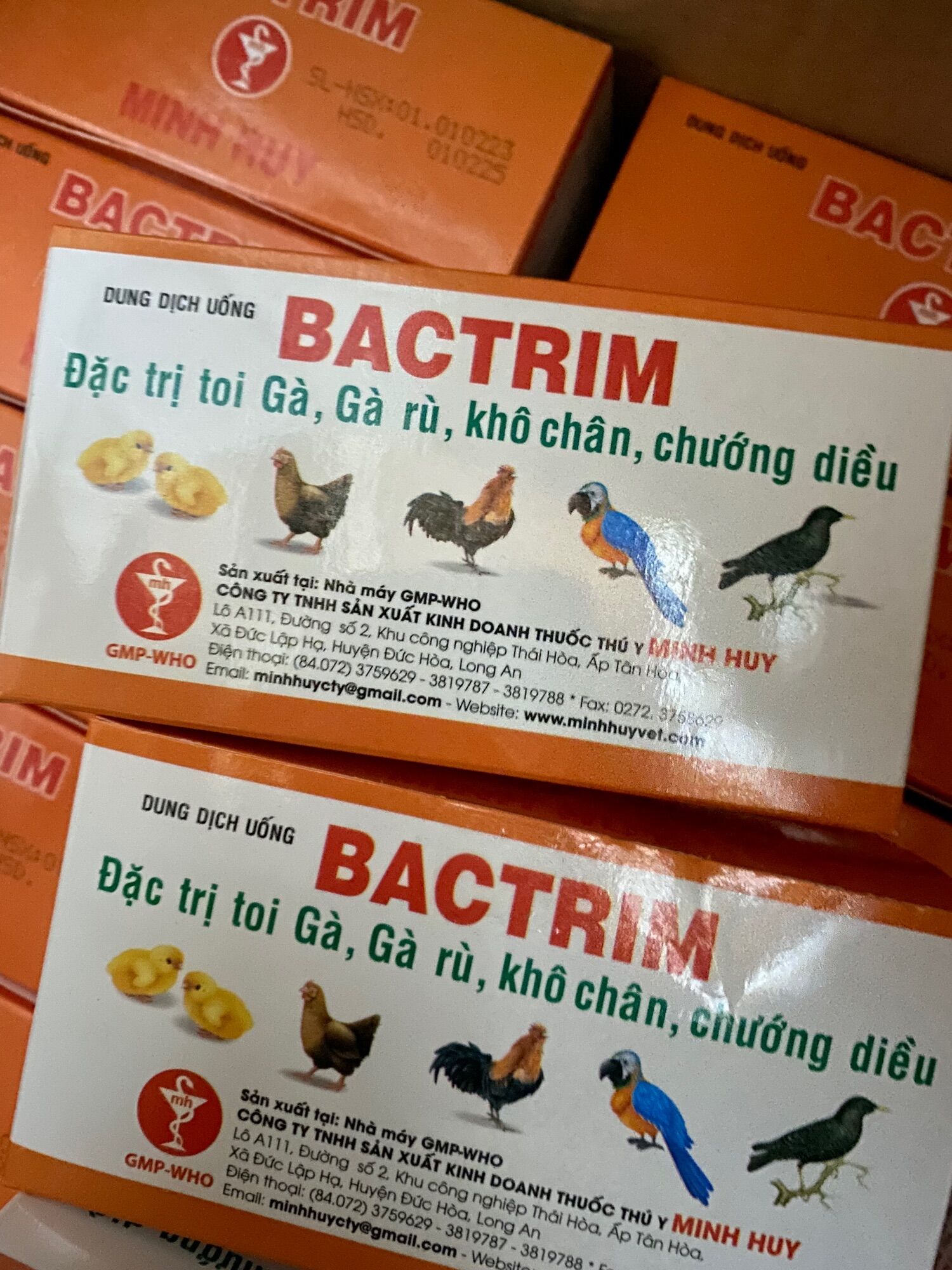 Bactrim [10 lọ x 10ml] Toi gà, gà rù, khô chân, chướng diều
