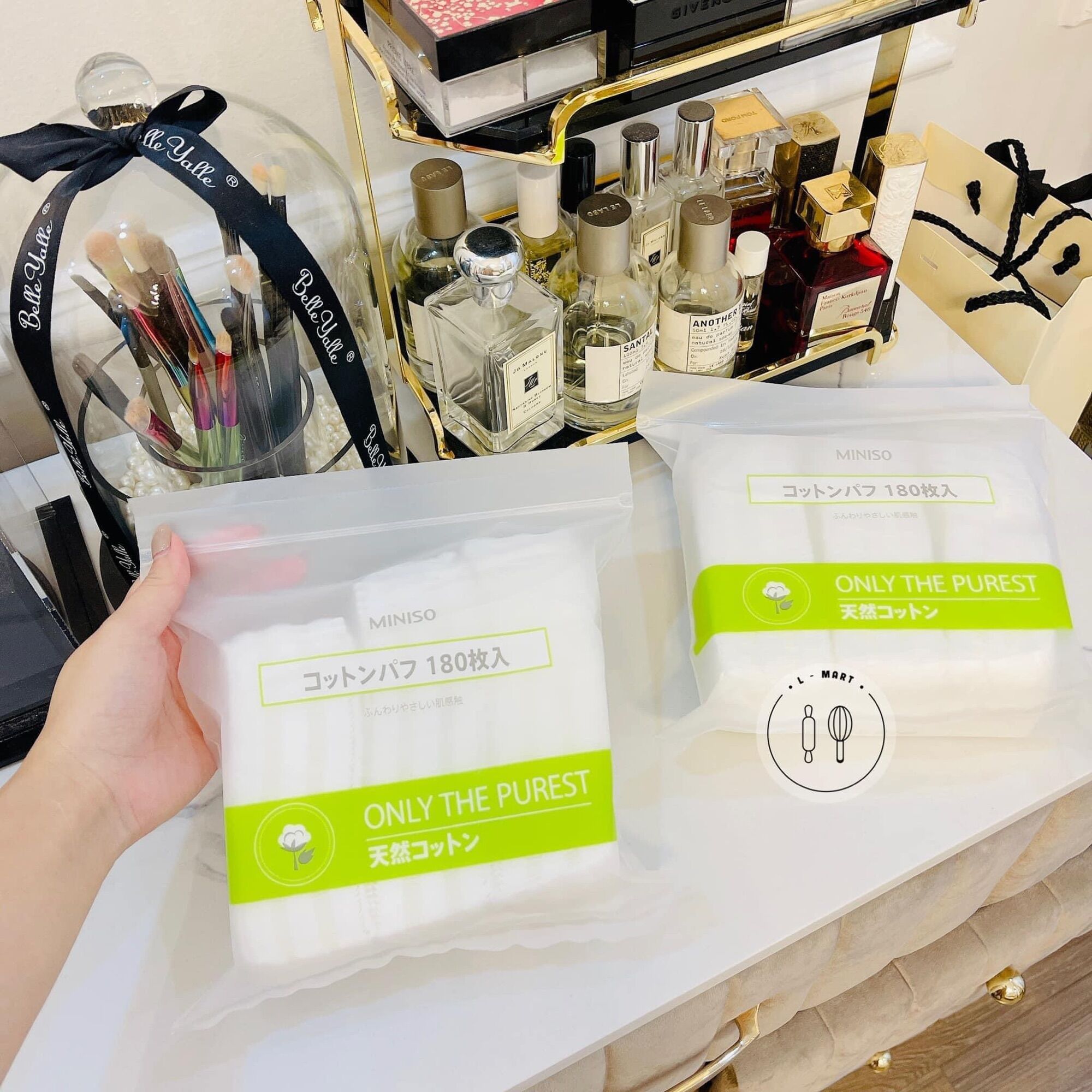 Bông tẩy trang Miniso 180 miếng