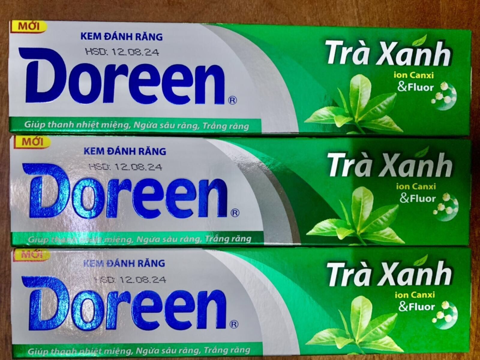 Combo 2 kem đánh răng trà xanh Doreen 180g