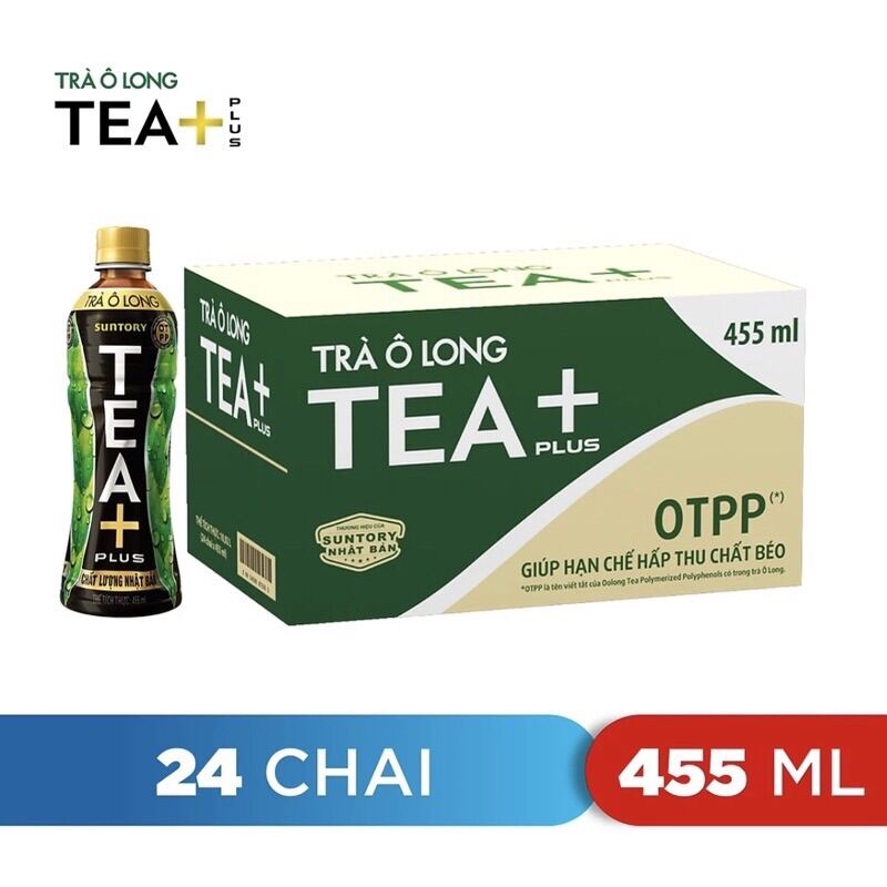 Ô long tea plus 24 chai thùng 455ml chang s food - ảnh sản phẩm 1