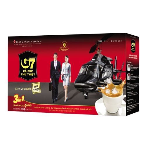 Cà phê sữa hòa tan g7 3 trong 1 hộp 336g