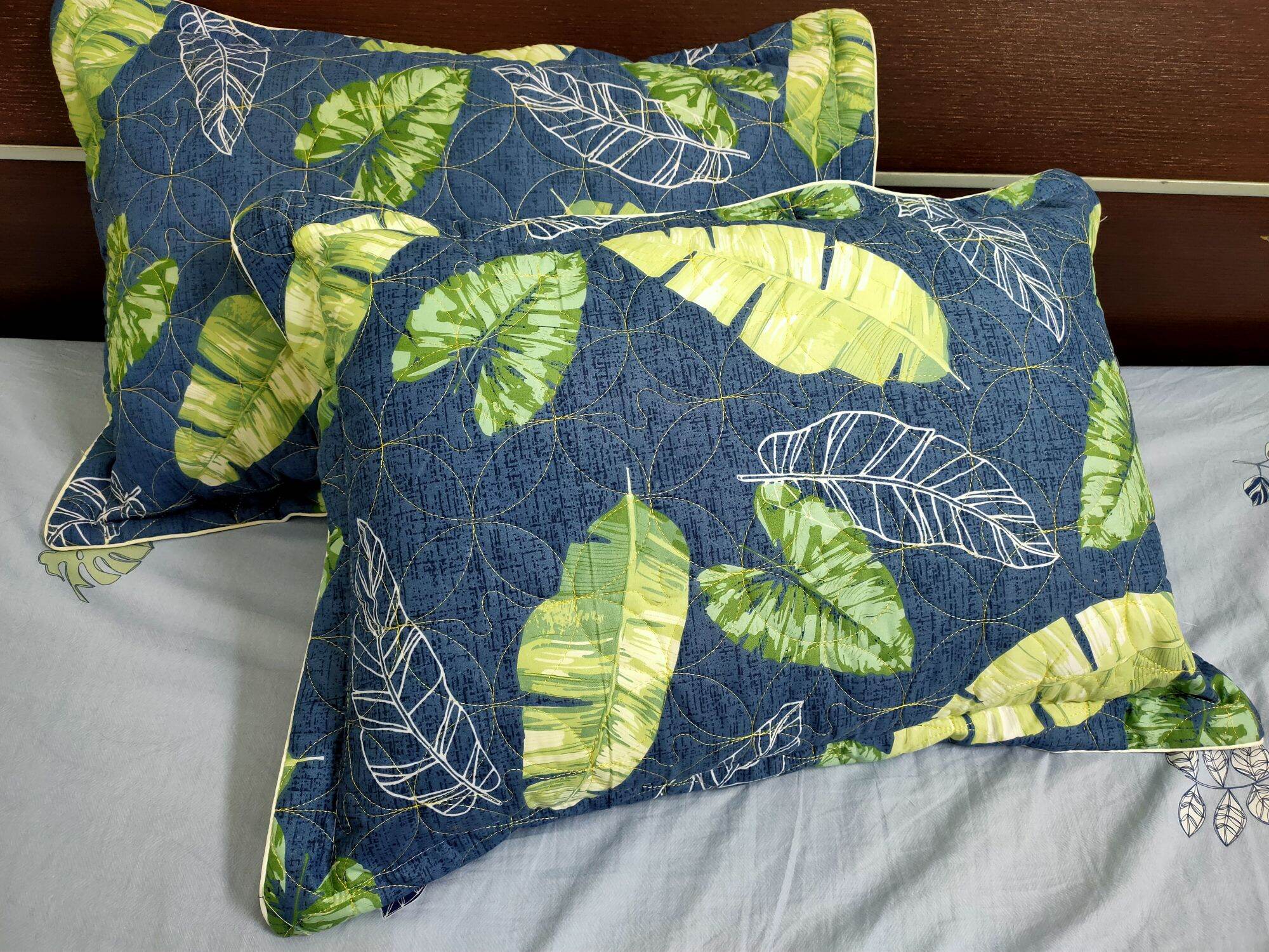 Vỏ gối áo gối cotton poly trần bông có khoá kéo