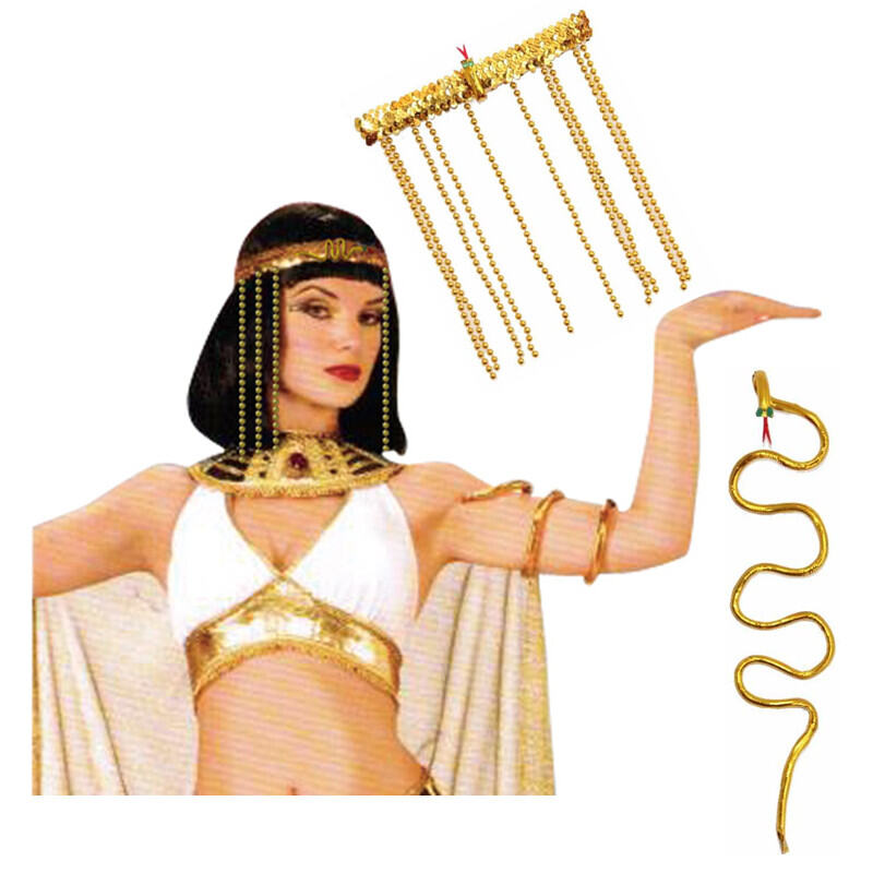 Cos Hóa Trang Vũ Hội Cleopatra Phụ Kiện Cổ Xưa Ai Cập Đầu Rắn Cleopatra Phụ Kiện Tóc Cleopatra Trang Sức Đeo Tay