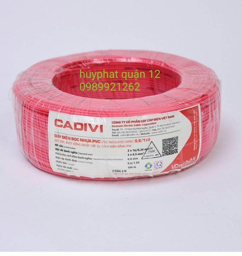 [HCM]Dây điện đôi Cadivi Vcmd 2×05 _ 2×0.75 _ 2×1.0 _ 2×1.5 _ 2×2.5 ( dây lẻ 1 mét)