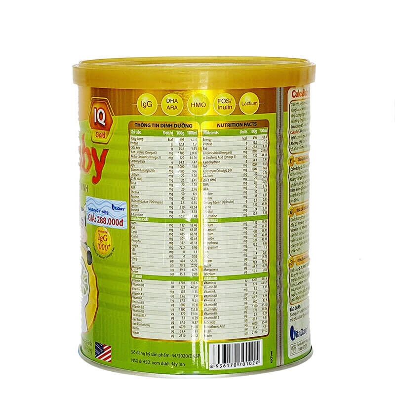Sữa COLOSBABY IQ Gold 0+ 400g (trẻ từ 0-12 tháng)