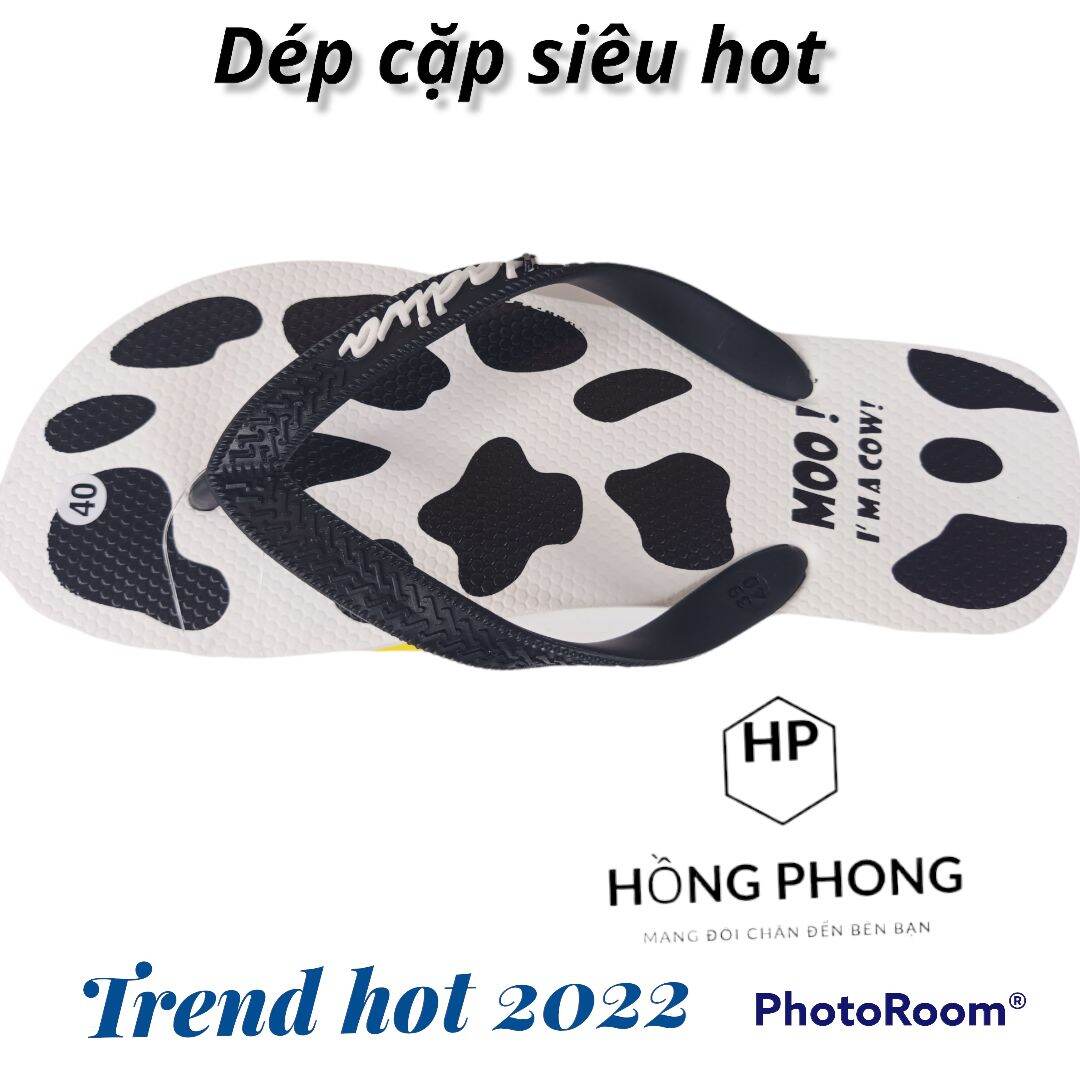 dép cặp bò sữa hot trend đế cao su không trơn dành cho nam nữ