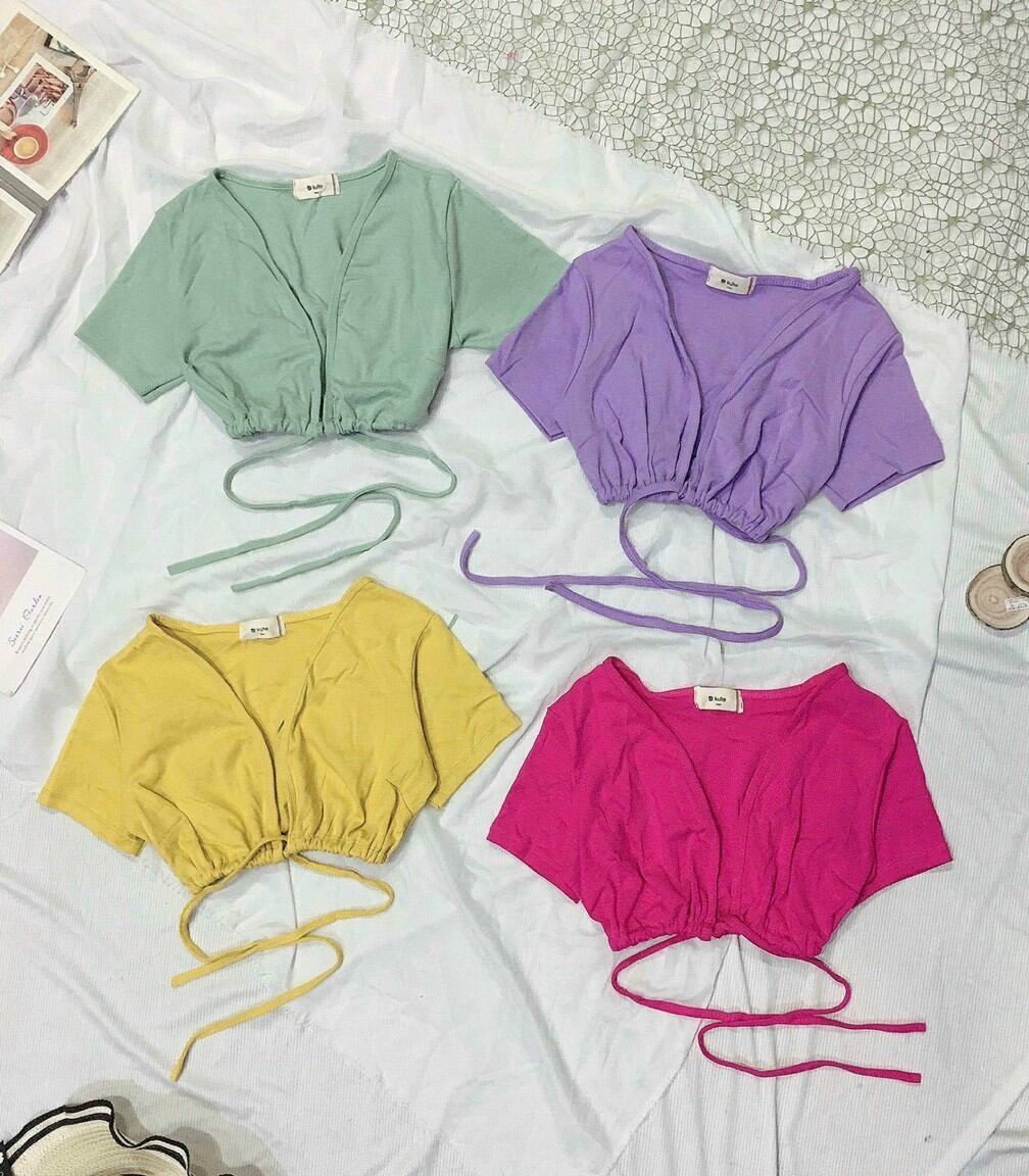 ÁO THUN CROPTOP CỘT DÂY EO HỞ NGỰC FORM 45KG(V1)