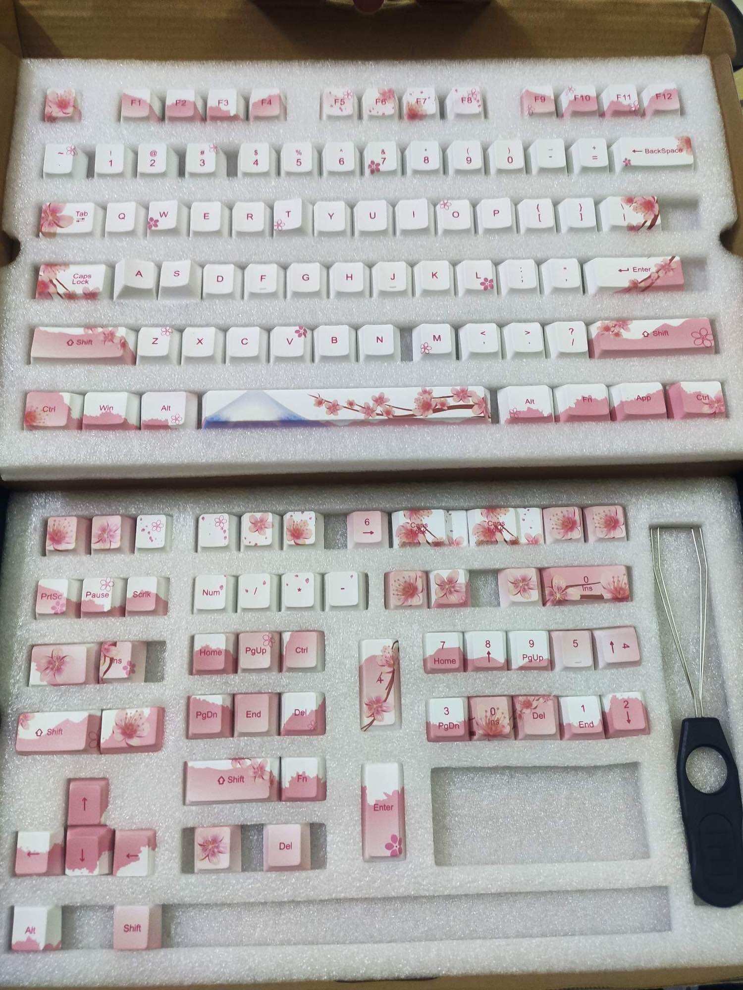 Keycaps hoa anh đào profile cherry