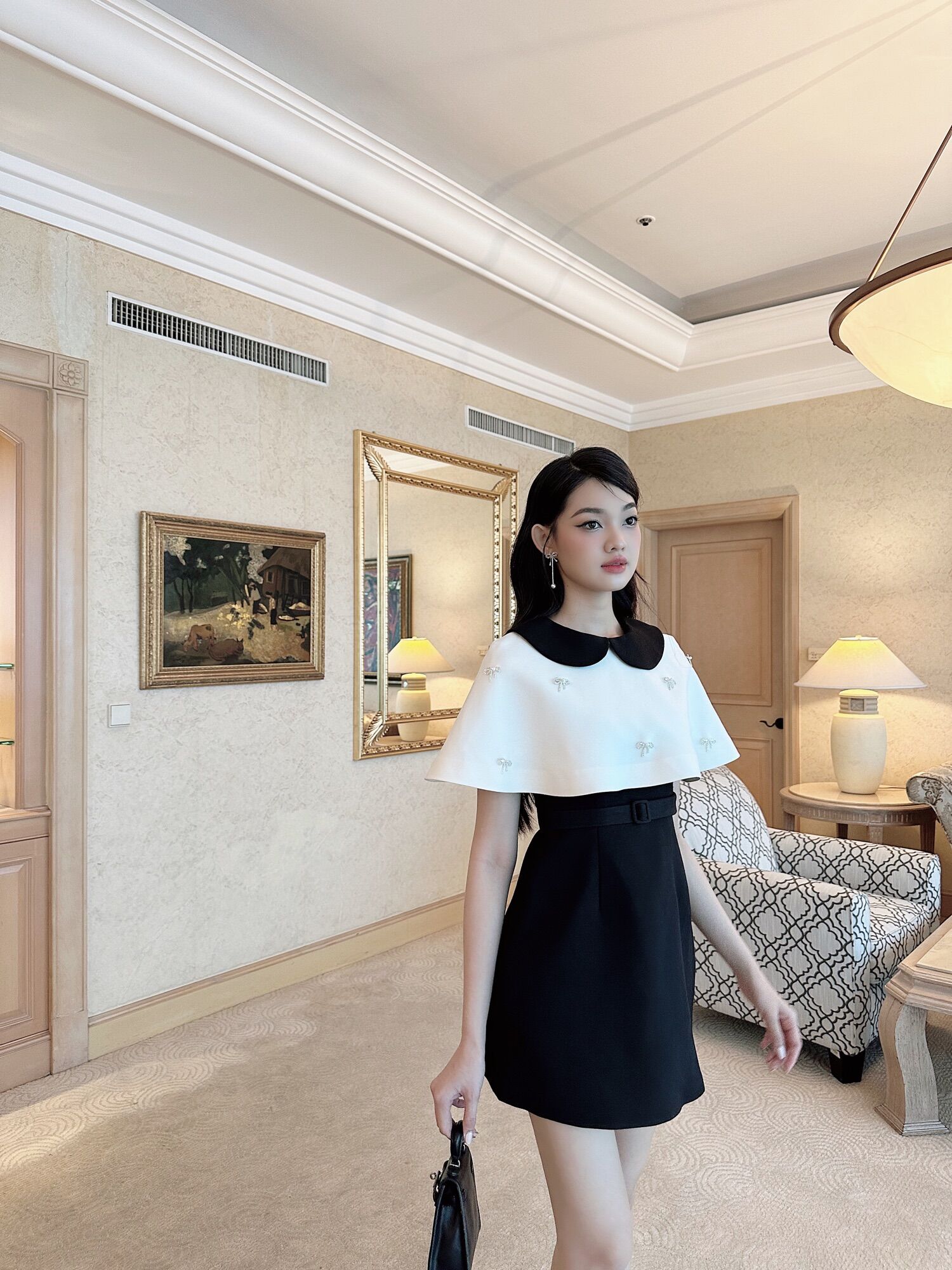Joie des roses - váy liền phối màu tracy dress