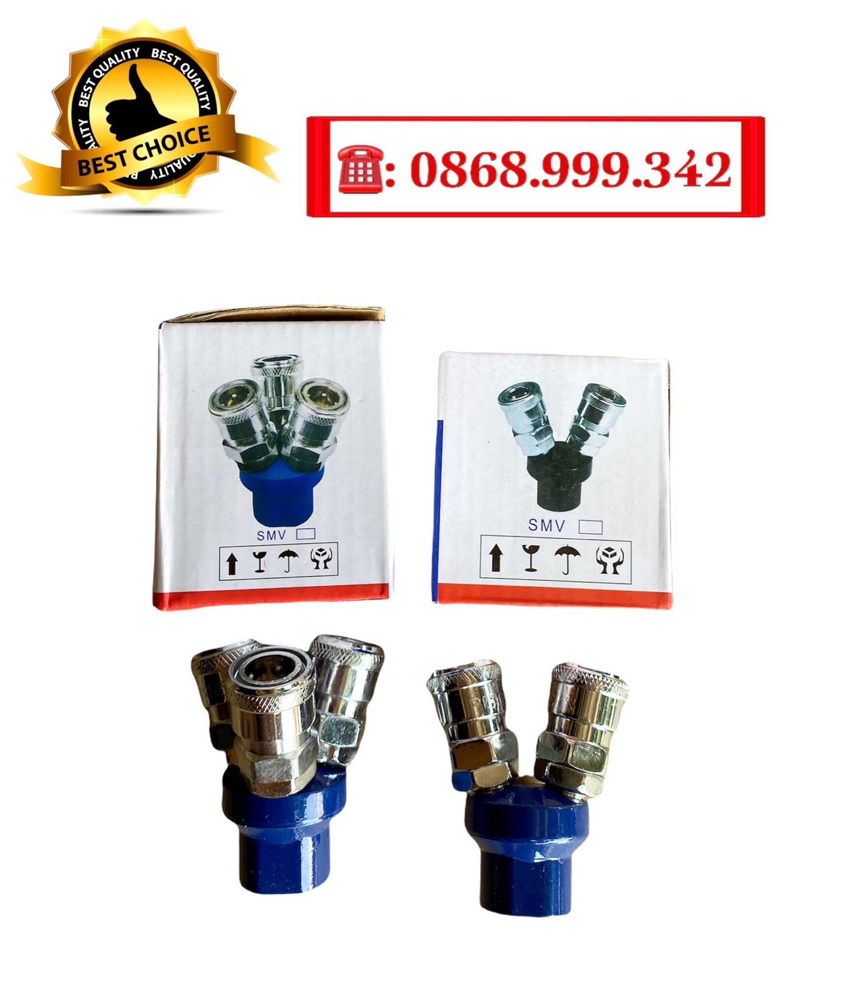 Bộ đầu nối chia hơi máy nén khí - chia hơi 2 chia hơi 3