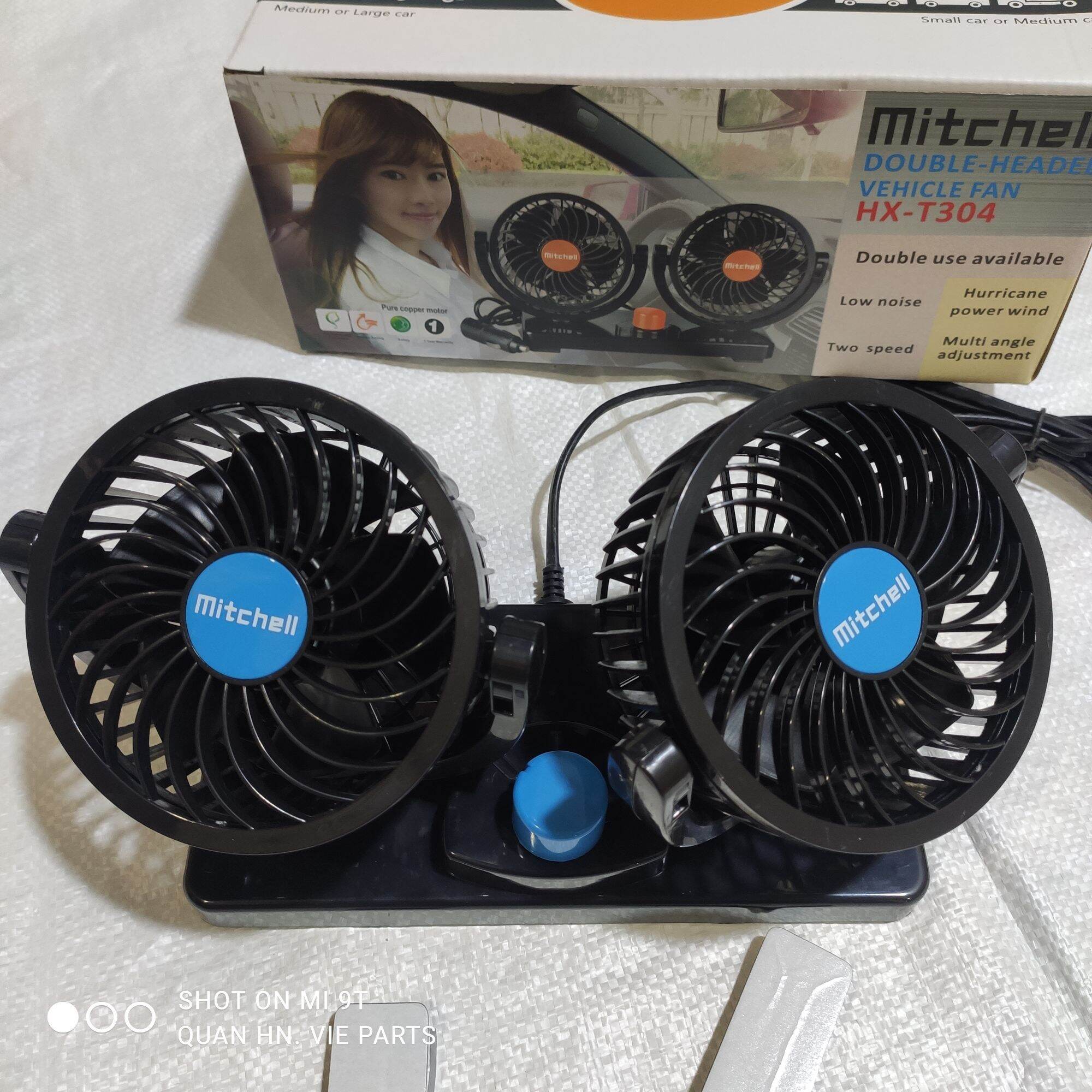 Quạt đôi 12V 24V Mitchell chính hãng xoay 360. quạt đôi 12V/24V quạt đôi ô tô xe hơi xe tải, quạt đôi xe con xe tải, quạt cabin, quạt lắp thêm trên ô tô tải,...Quạt văn phòng siêu mát, siêu êm dịu, siêu tiện lợi