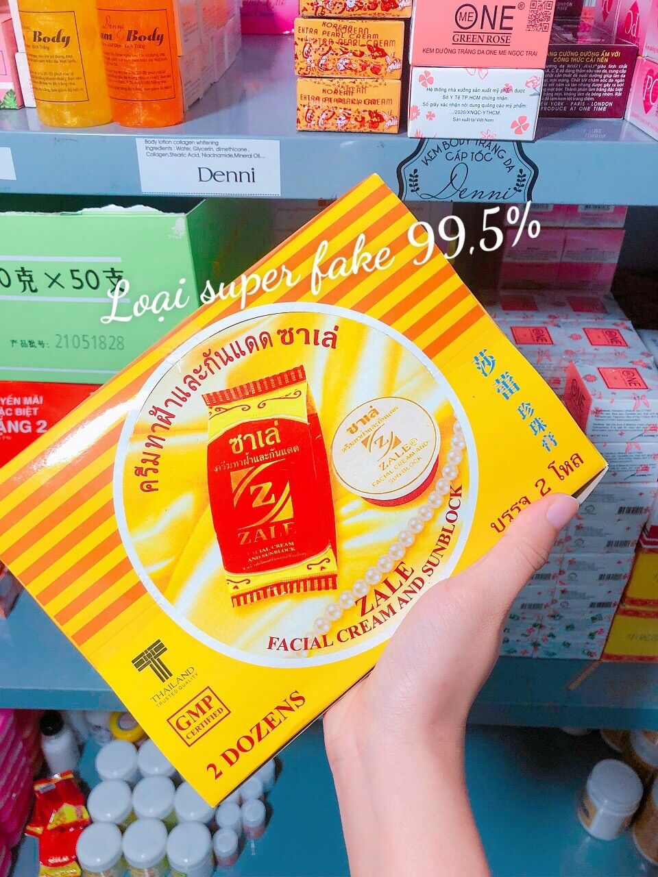 Hộp Kem Zale Vàng Thái Lan - Kem Zale Thái Dưỡng Trắng Da - mỹ phẩm Denni