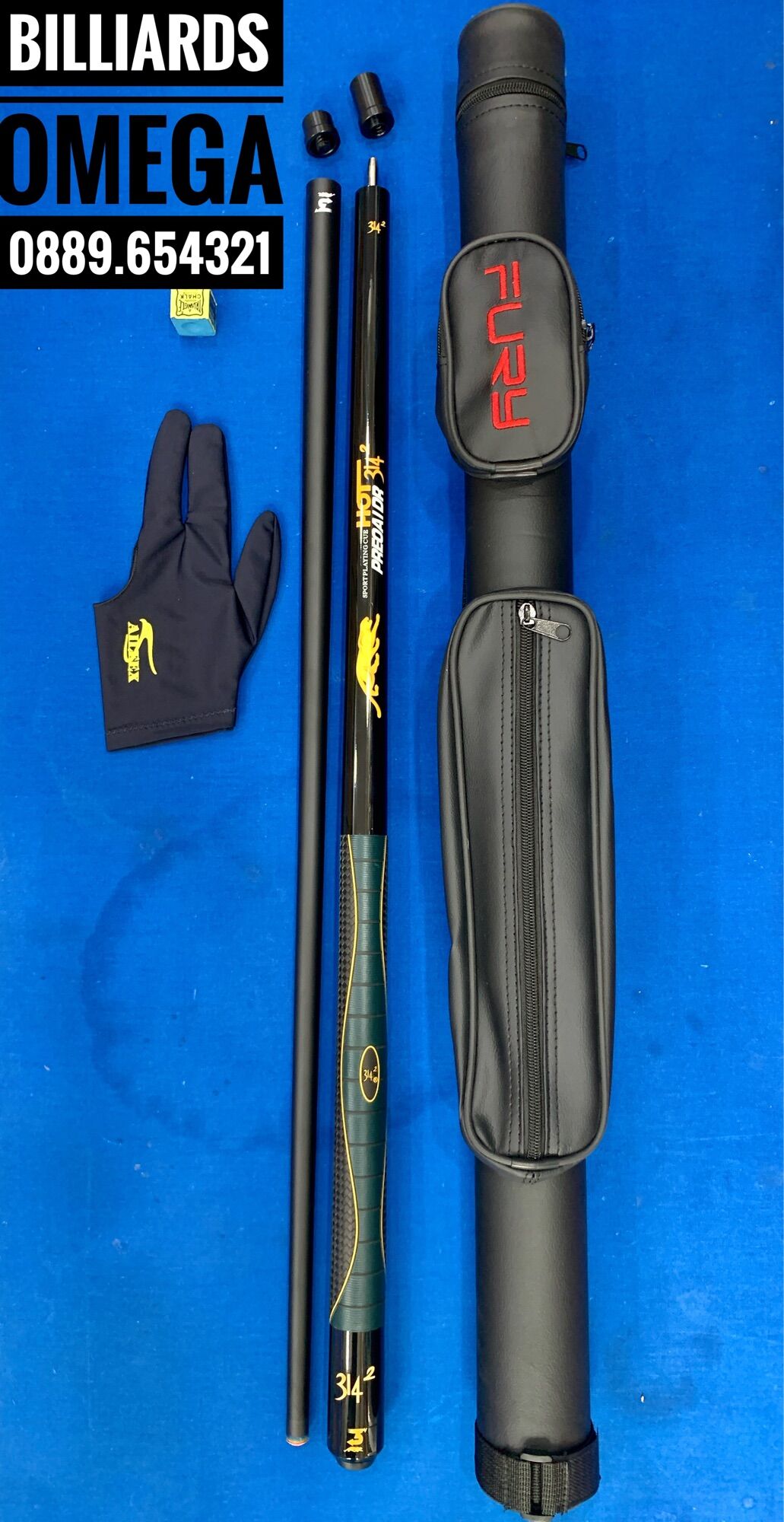 Combo Cơ/Gậy Bida Lỗ/Pool Preoaidr Ngọn Carbon 3/4 (Tặng Kèm Phụ Kiện)