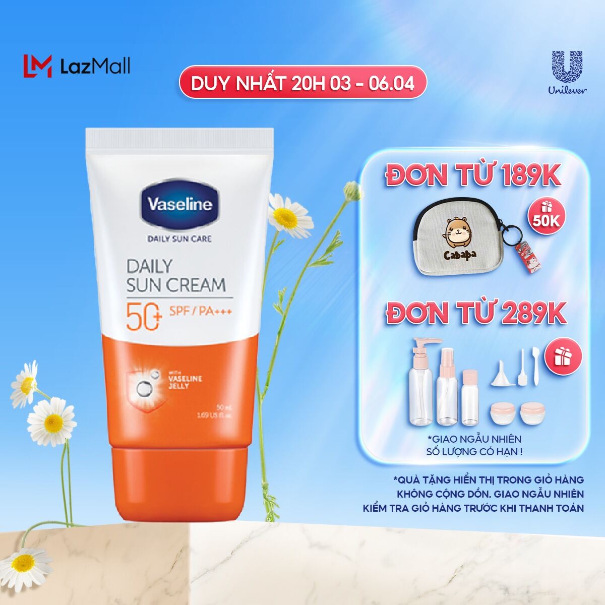 Kem chống nắng Vaseline 50ml