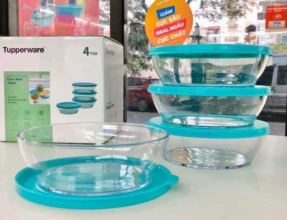 Bộ Hộp Bảo Quản Thực Phẩm Clear Bowl 750ml (4) - Tuperware