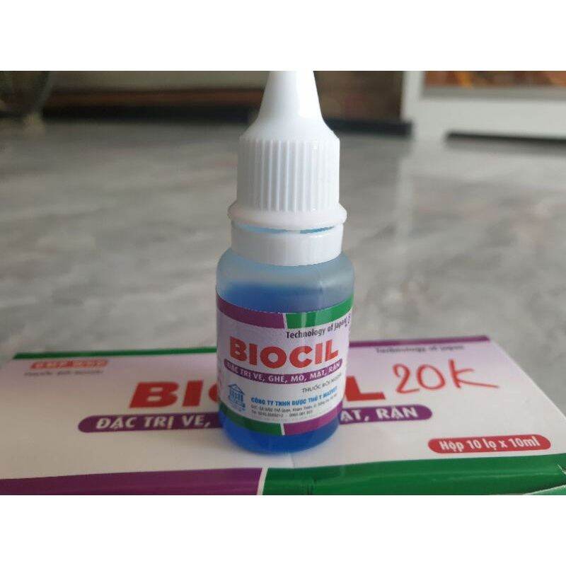 Thuốc nhỏ gáy trị ve rận bọ mạt cho chó mèo BIOCIL lọ 10ml