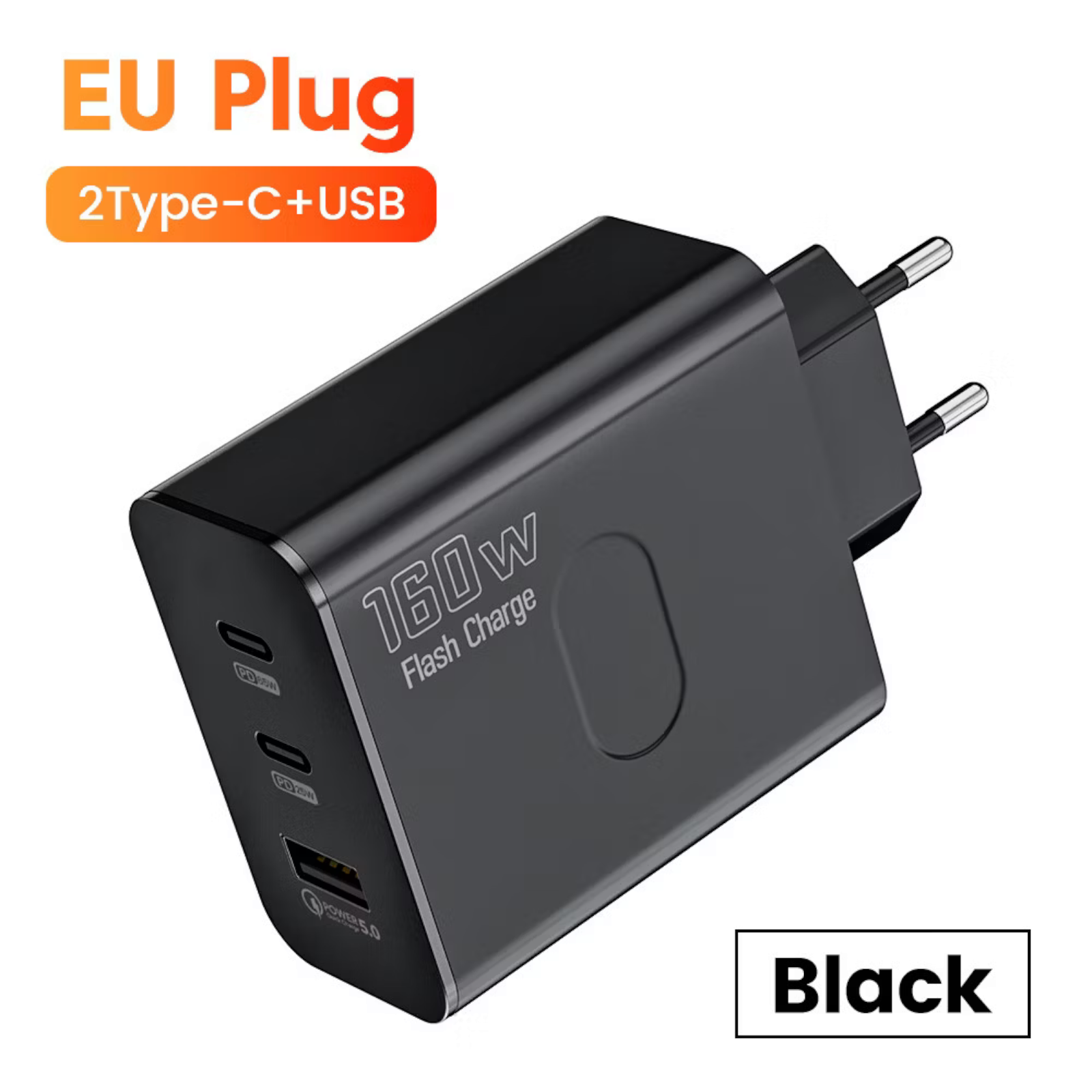 Củ sạc nhanh 160W với 2 cổng Type-C và 1 cổng USB