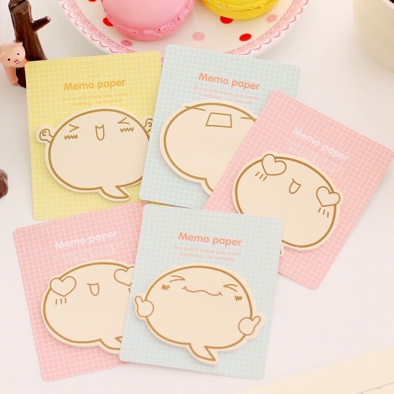 Giấy nhớ note hoạt hình cute biểu cảm dễ thương