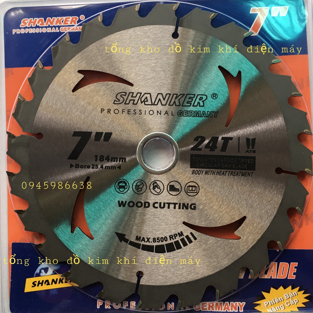 Lưỡi cắt gỗ Shanker 185mm 24 răng cưa gỗ cắt đá nước. Lưỡi cưa gỗ 185mm-24 răng gắn máy cắt gỗ, đĩa cưa gỗ 185mm 24 răng cắt đá nước, lưỡi cắt gỗ 1 tấc 8, lưỡi cắt gỗ 180mm 24 răng