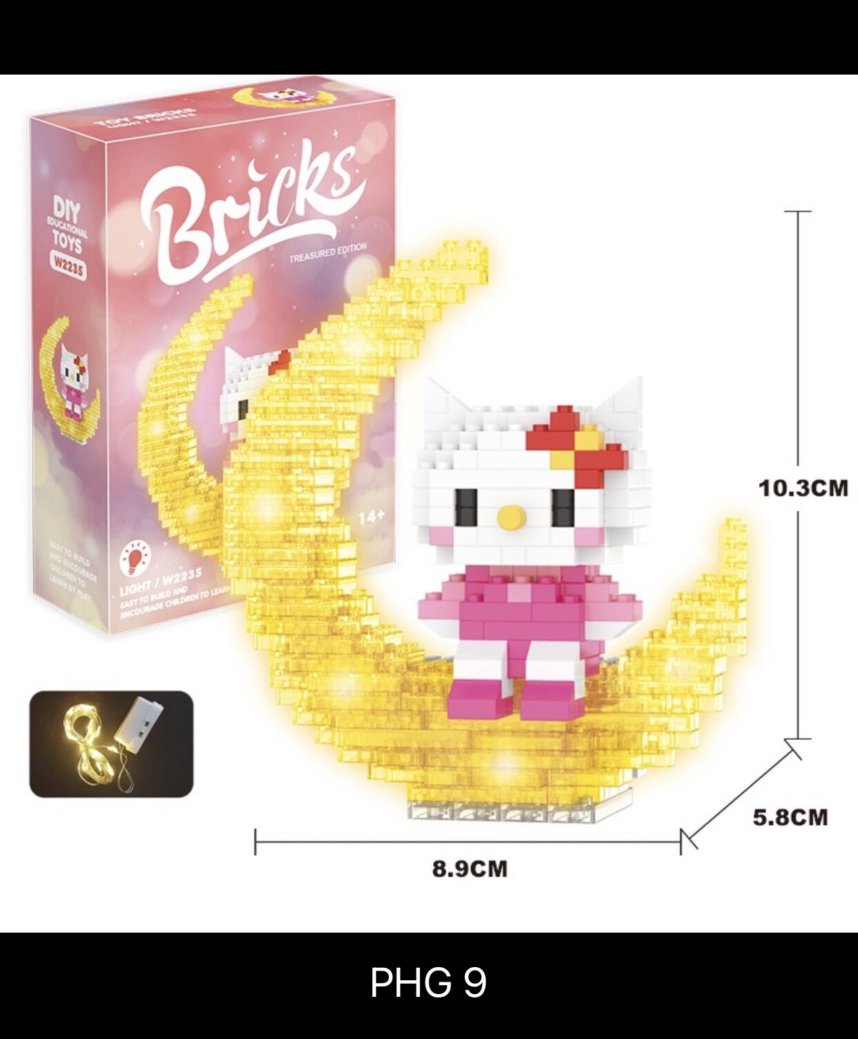 Lego Mặt Trăng hoạt hình Phát sáng