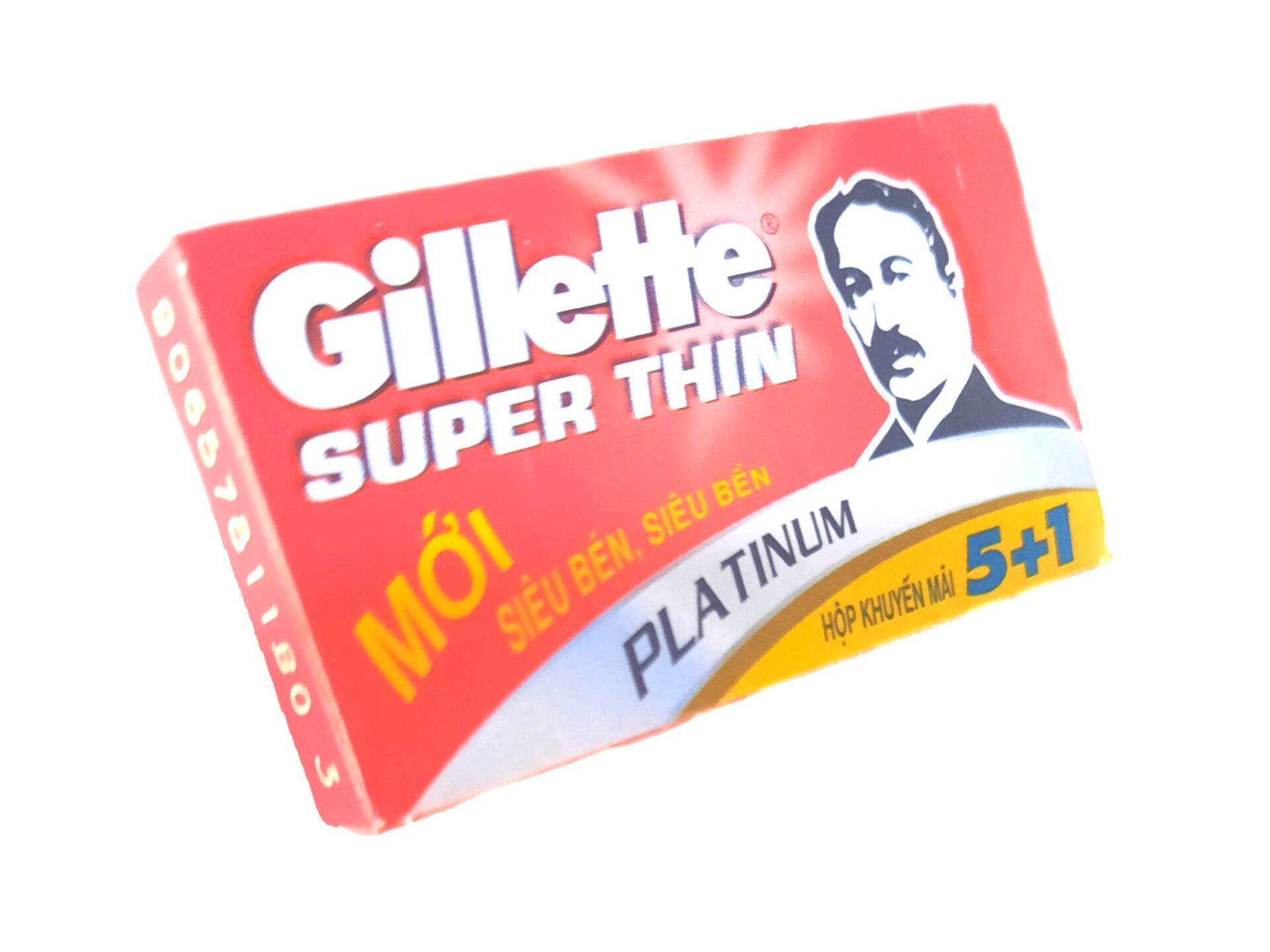 Hộp lưỡi lam Gillette Super Thin Platinum 5 cái + 1 cái giá rẻ