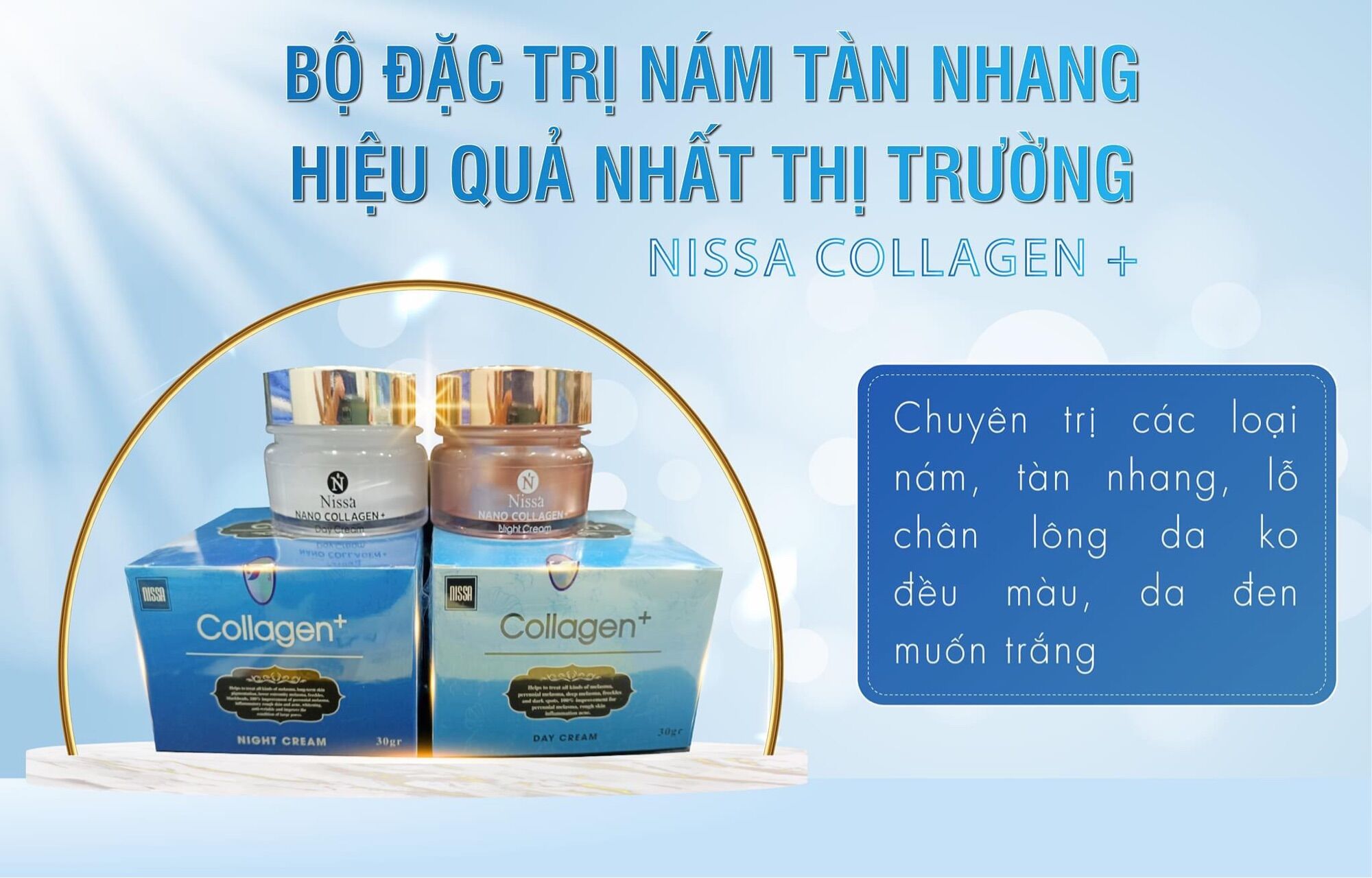 KEM NÁM NGÀY ĐÊM NISSA COLAGEN HÀNG CAO CẤP