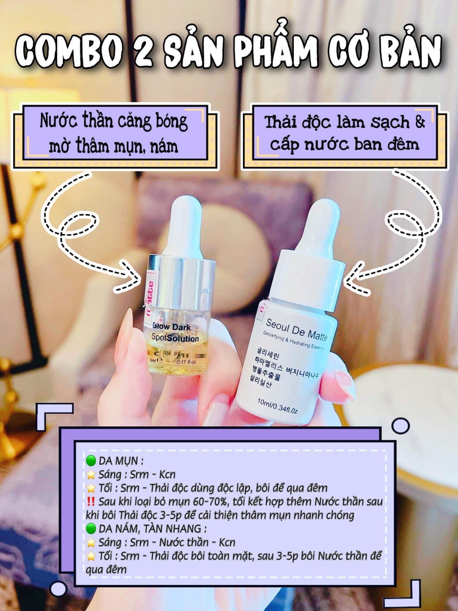 Combo thải độc seoul de matte và nước thần seoul de matte