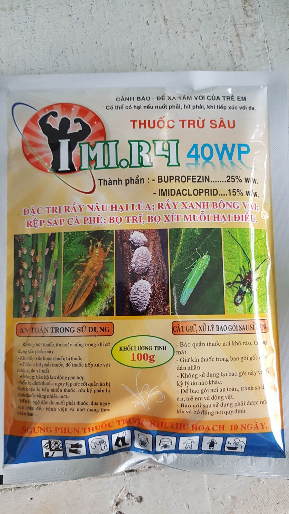 Thuốc trừ bệnh rầy, rệp, bọ trĩ, bọ xít imi.r4 100gr