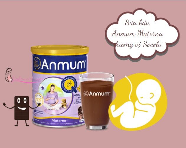 Sữa bầu anmum hương sôcôla 800g