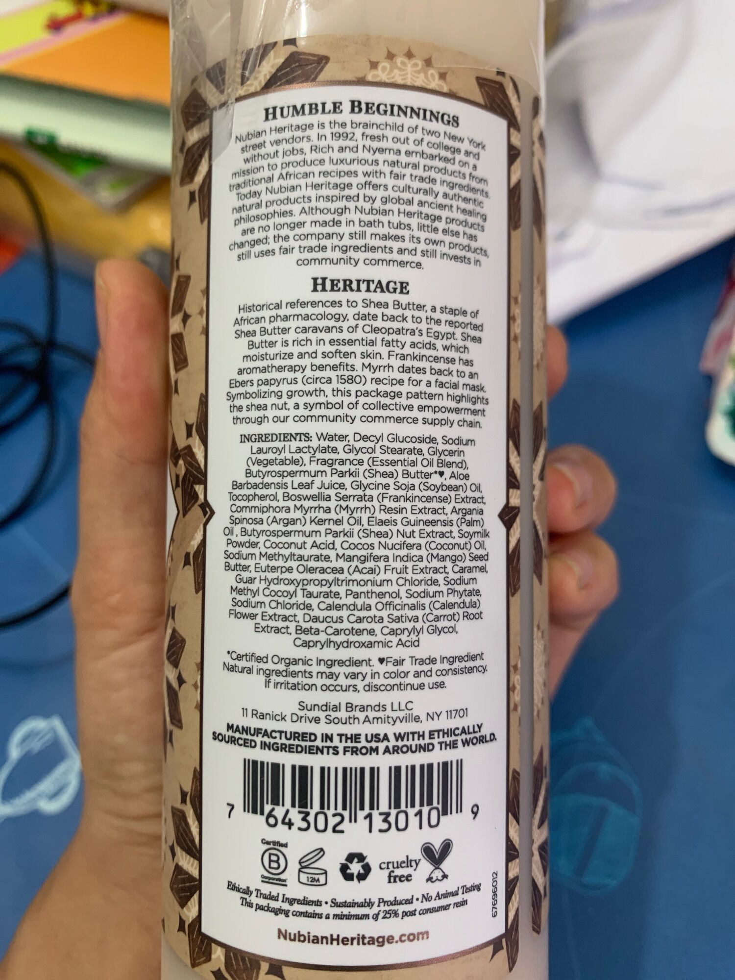 Sữa tắm Raw shea butter Nubian 384ml