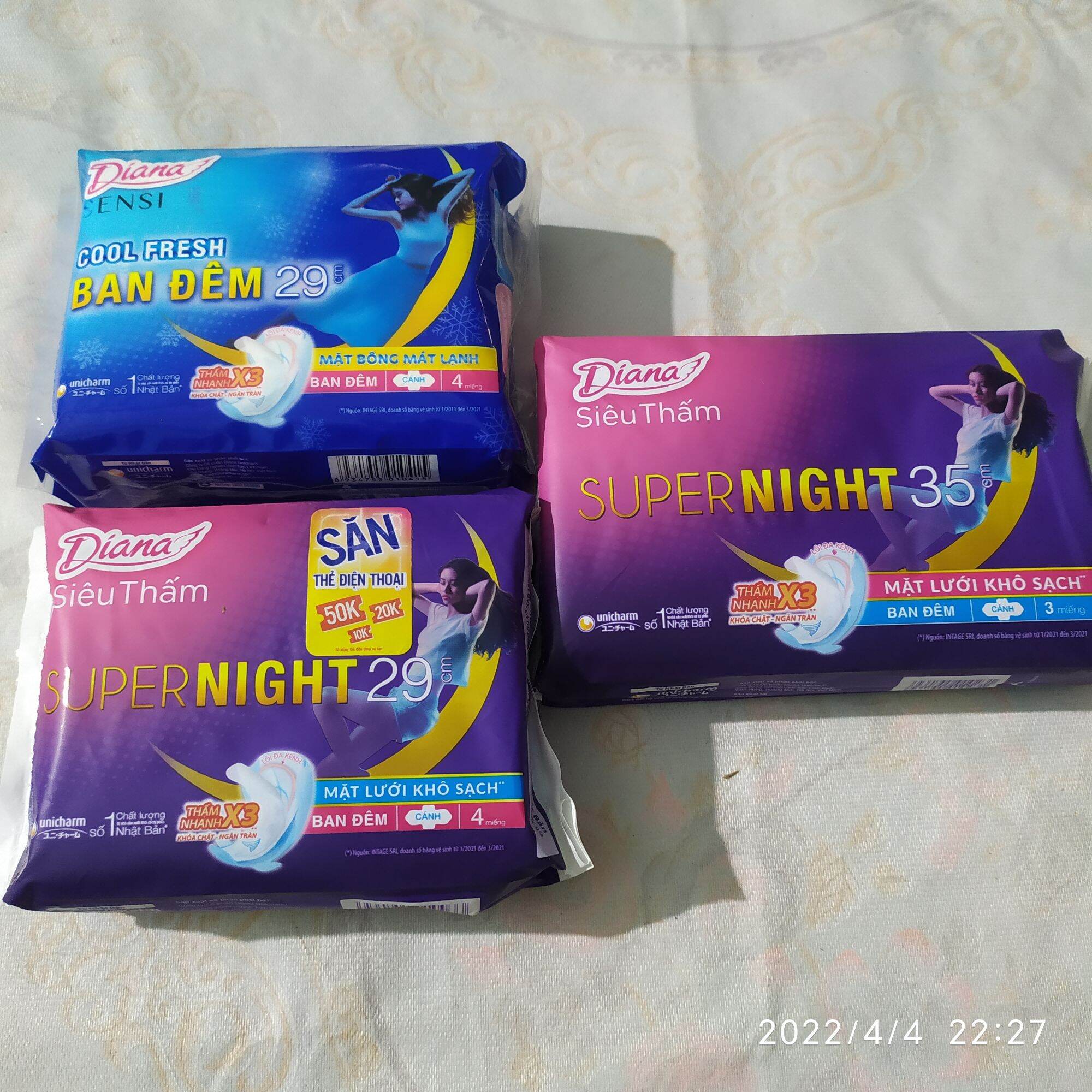 Băng vệ sinh diana ban đêm