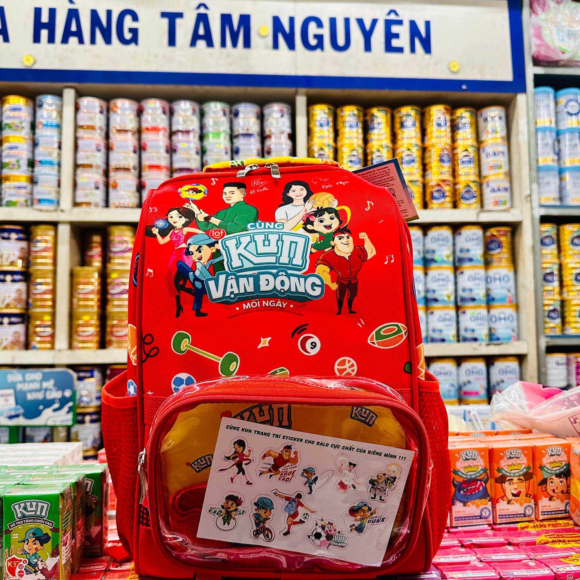 BALO KUN đa zi năng hỗ trợ chống gù 2 in 1 có túi thời trang trong suốt có thể tháo rời cho bé màu ngẫu nhiên