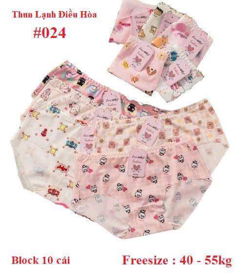 Set 5 Quần lót nữ Thun Lạnh Dễ Thương