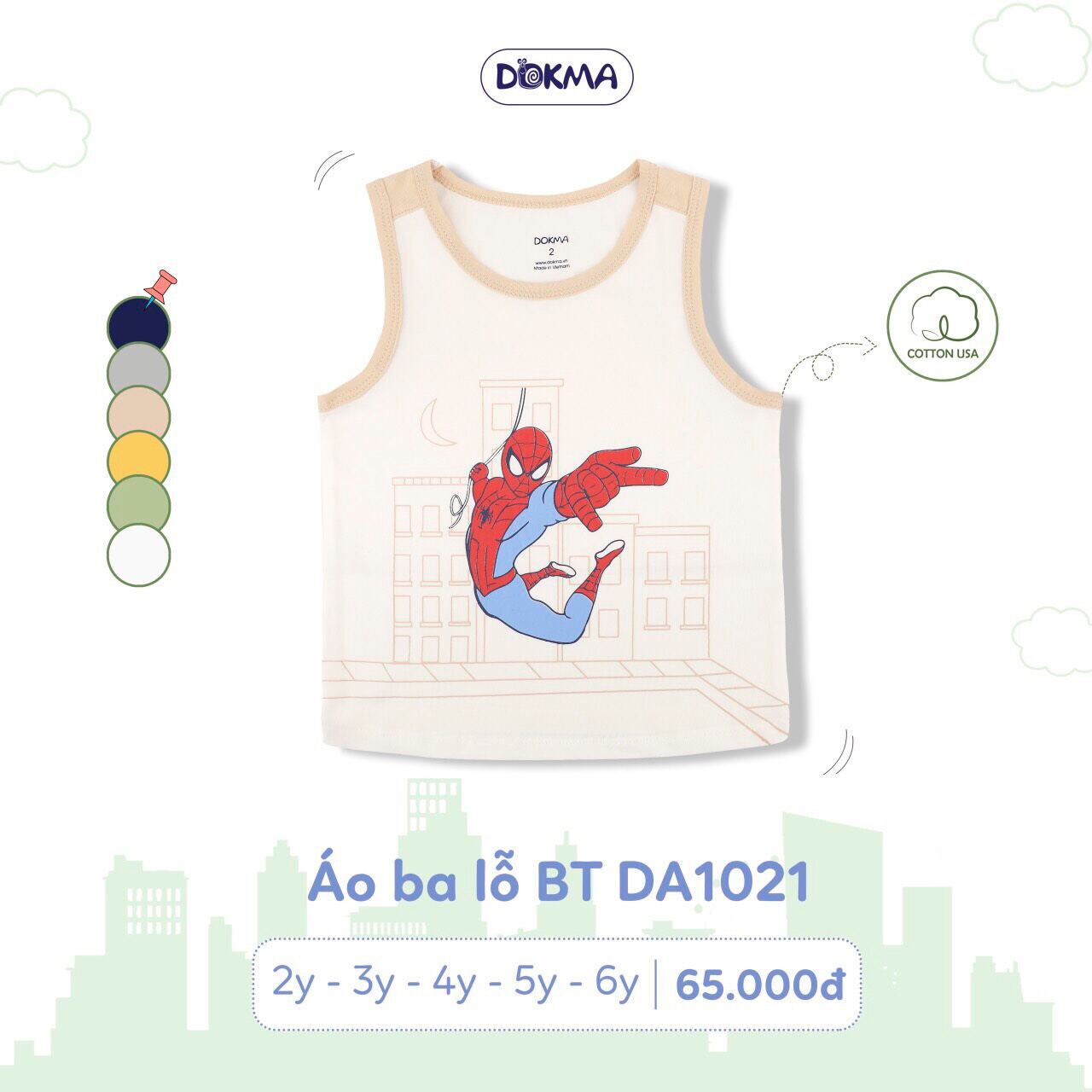 Áo ba lỗ Bé Trai Dokma 2-6 tuổi