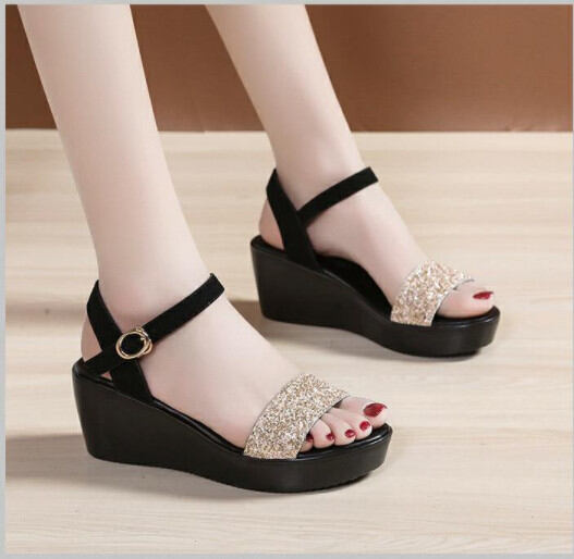 Giày sandan đế xuồng quai ánh kim sd33