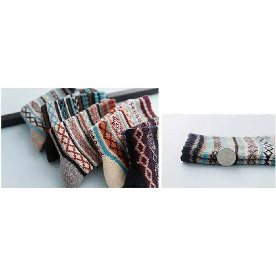Set 5 đôi Tất thổ cẩm Mẫu 11