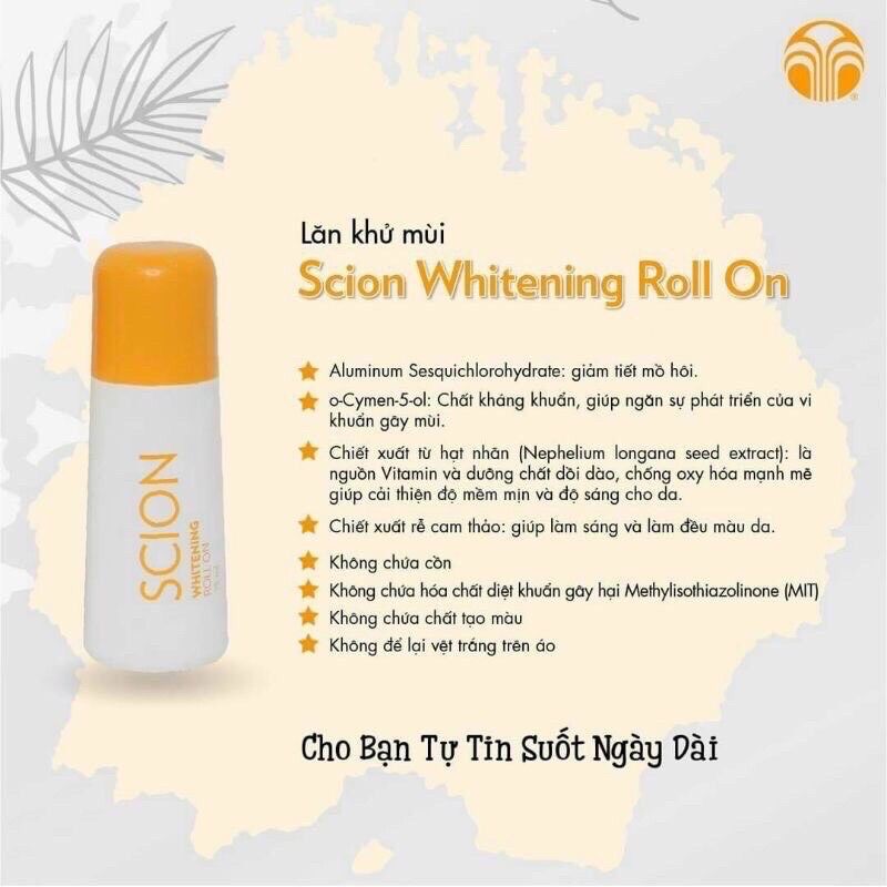 Lăn khử mùi Scion Nuskin 75ml (Mẫu Mới)
