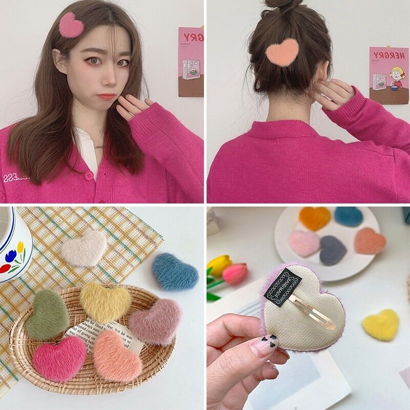 Kẹp tóc lông nhiều mẫu xinh xắn
