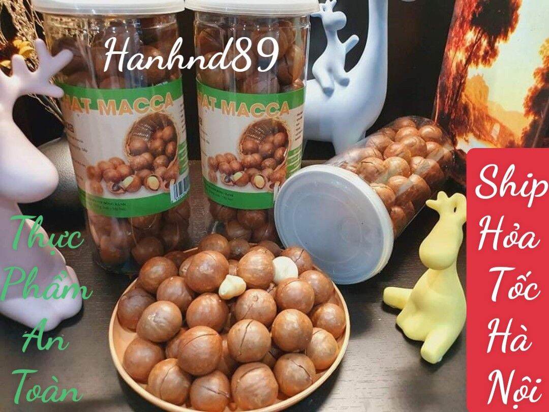Hũ 500g macca đaklak nứt vỏ tự nhiên