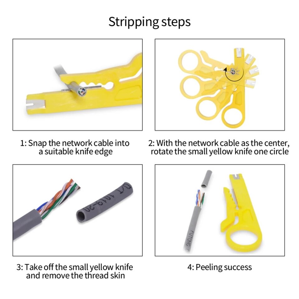 Kìm tuốt dây, gài dây mạng LAN cho ổ cắm mạng RJ45 RJ11