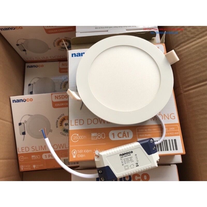Đèn 6w âm Trần led nanoco 3 chế độ sáng
