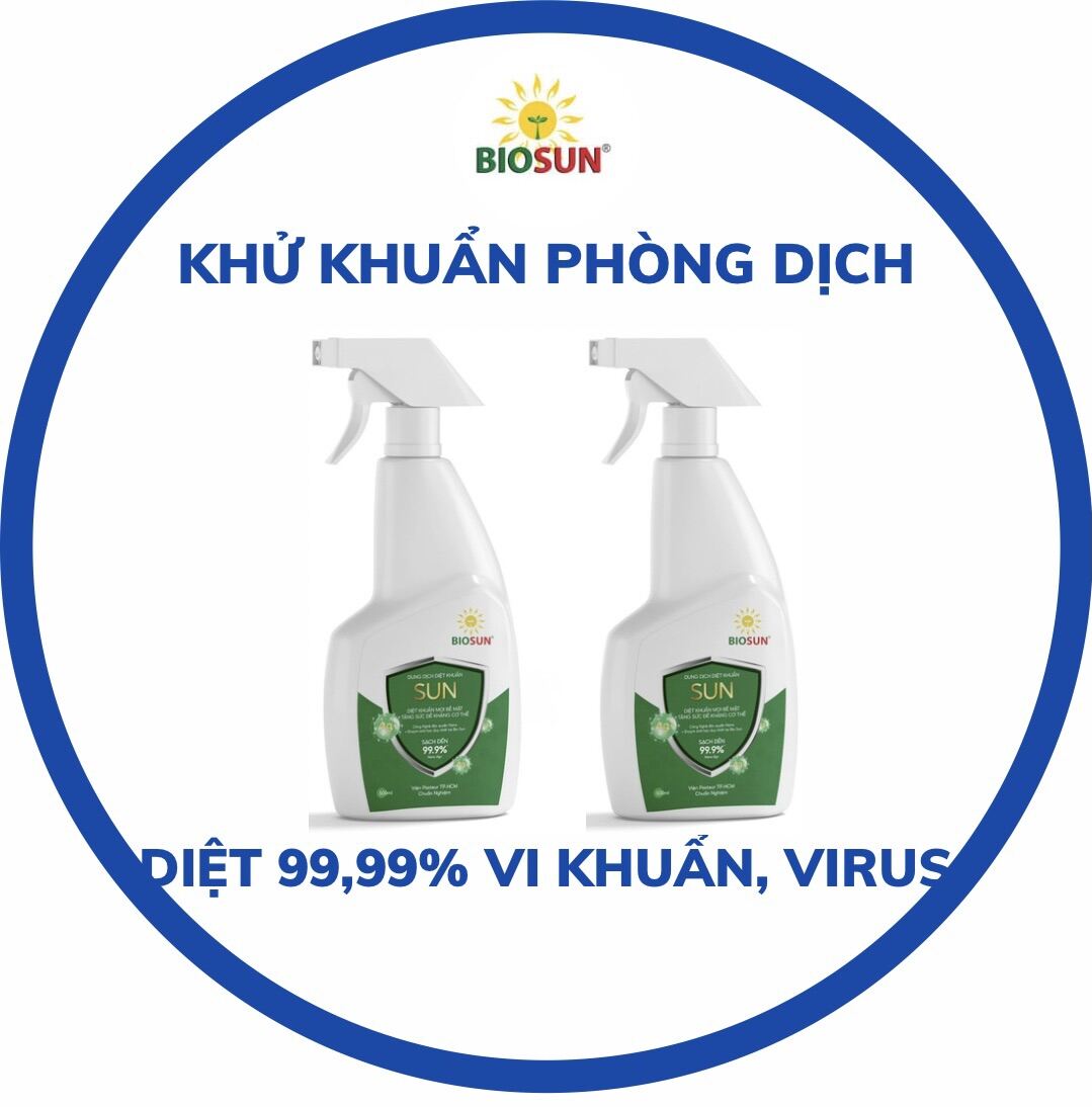 2 Chai Sát Khuẩn Tay BIO SUN  500ml x 2  Hương Thơm Tự Nhiên 100% HCM