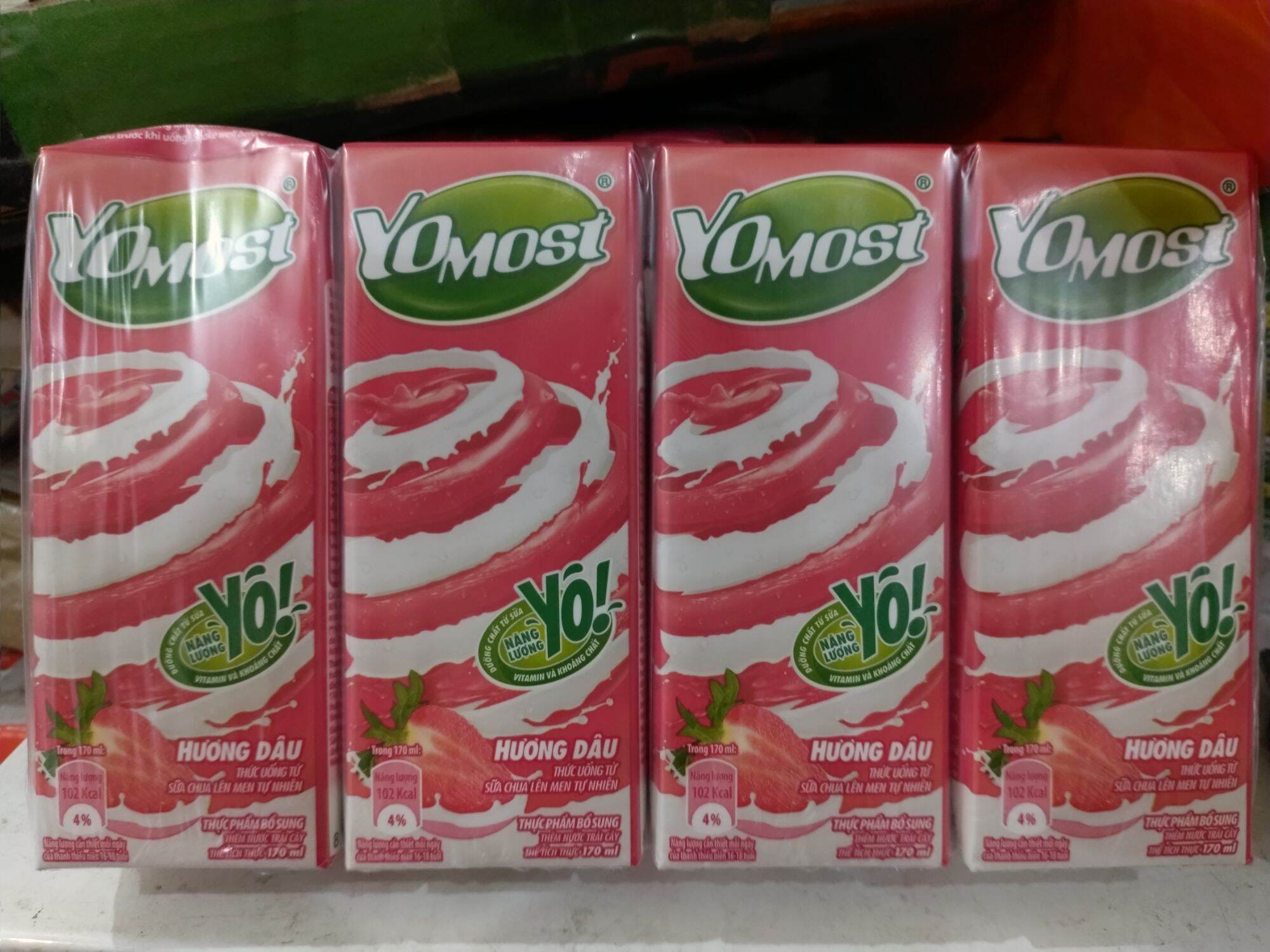 Sữa Yomost các vị vỉ 4hộp 180ml