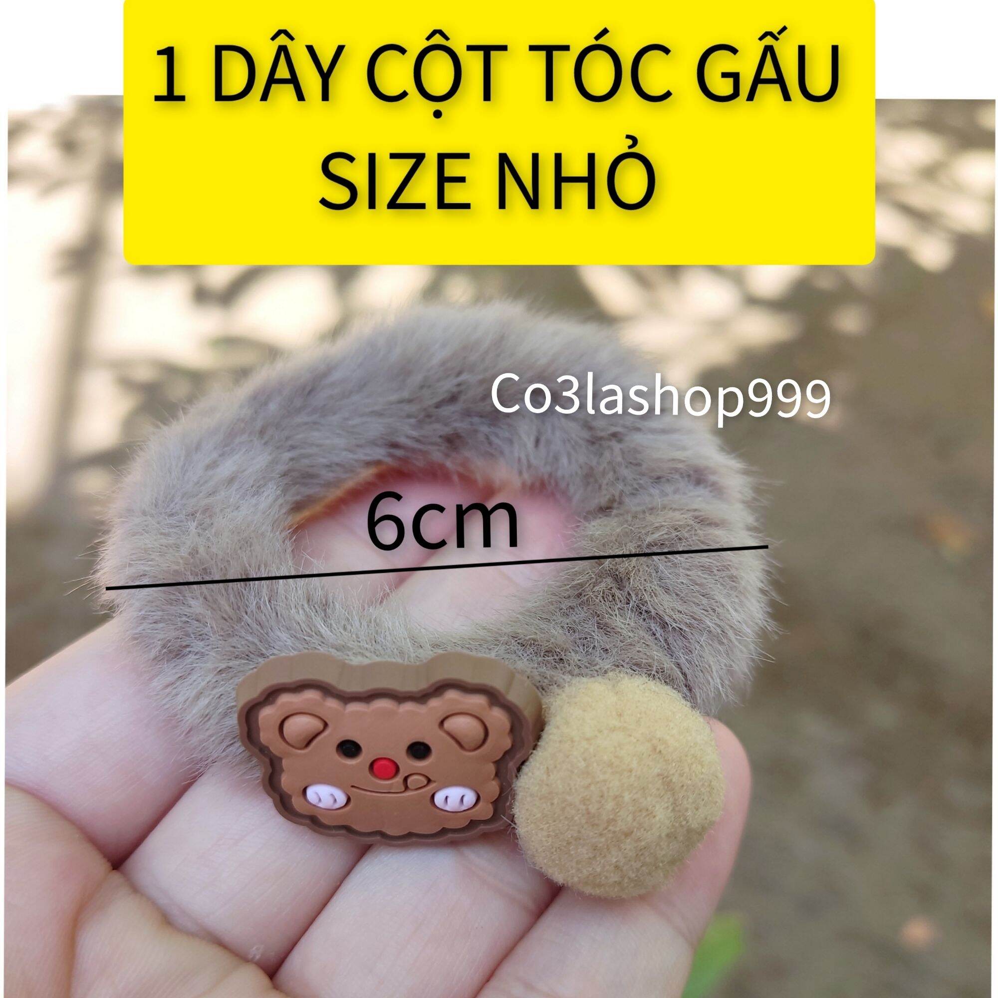 Dây cột tóc lông nhung doremon, gấu, thỏ SIZE NHỎ (1 CÁI)