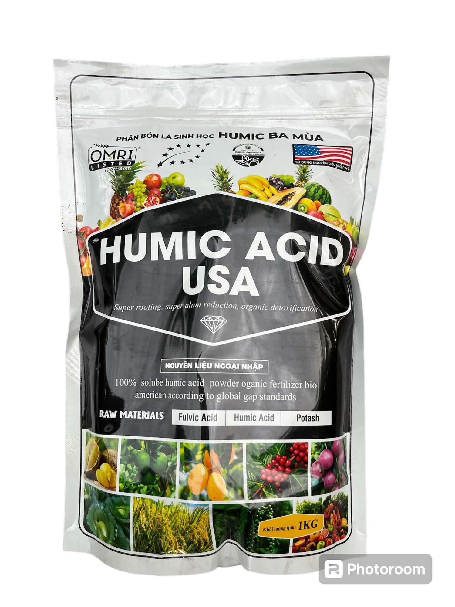 Phân bón humic acid usa - dạng vảy -1 kg