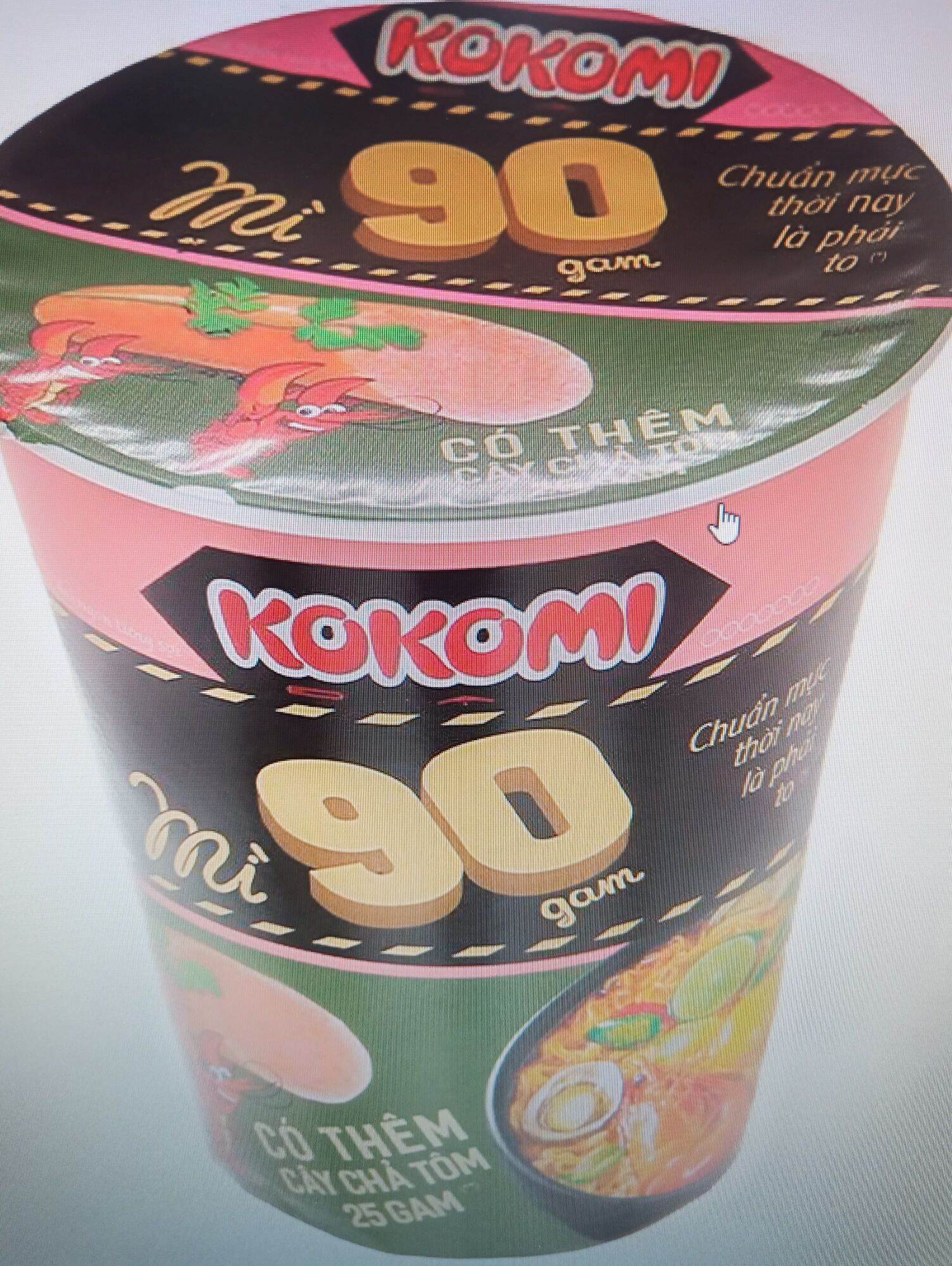 Combo 10 ly mì kokomi 90g  có cây xúc xích bên trong