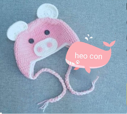 Mũ/nón len cho bé. mũ heo cho bé. nón len heo con cho bé, nón len cho bé