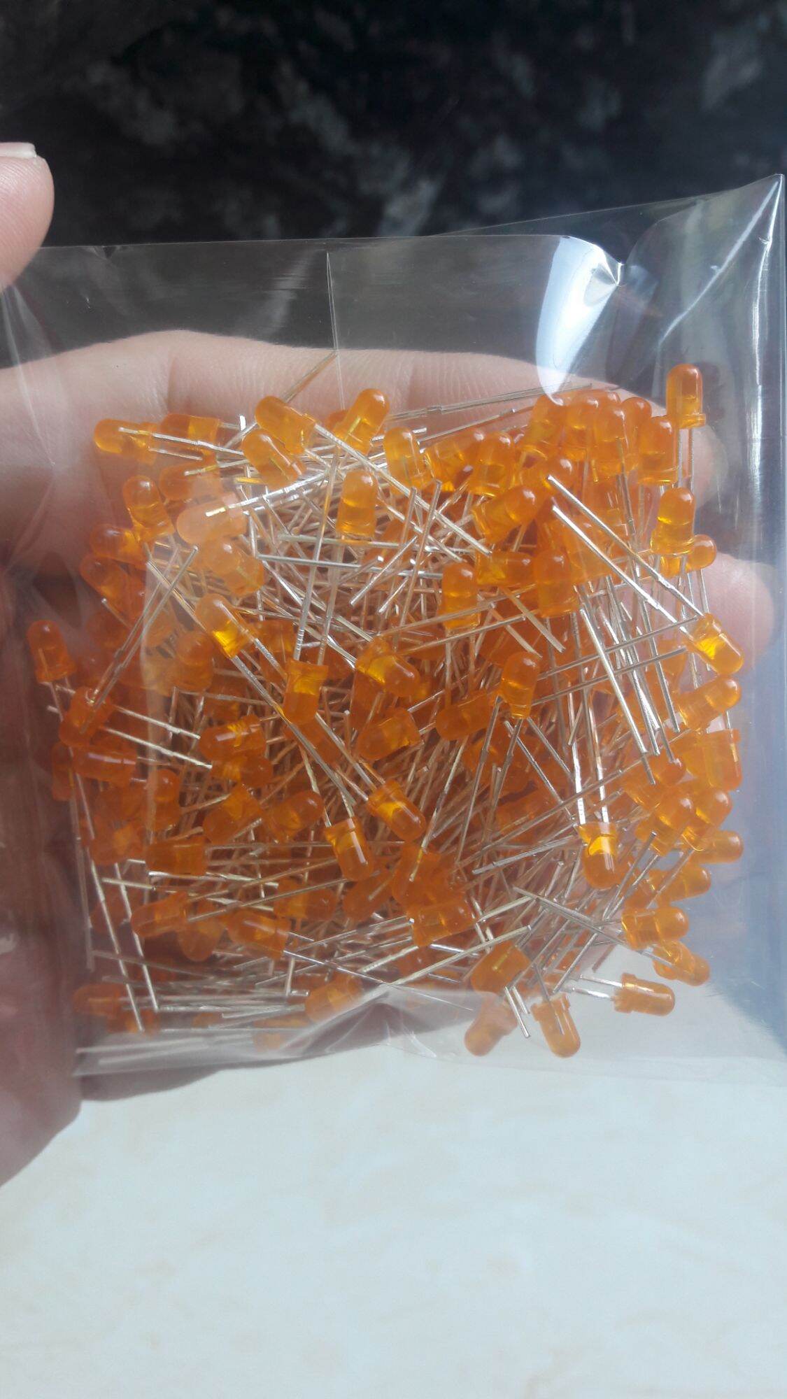 Gói 100 bóng đèn led 3mm màu cam
