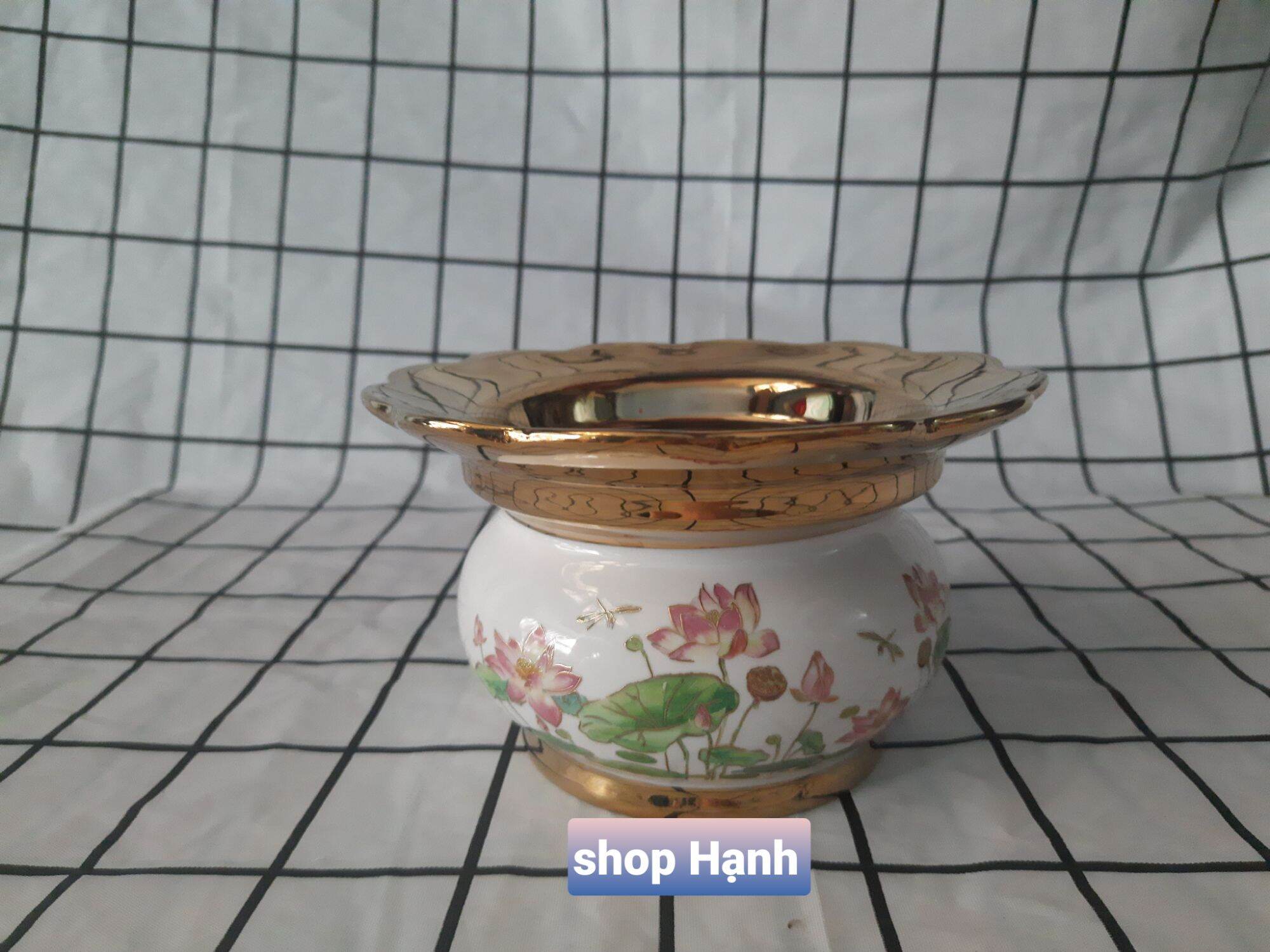 Combo thờ cúng sen hồng xi vàng 2040