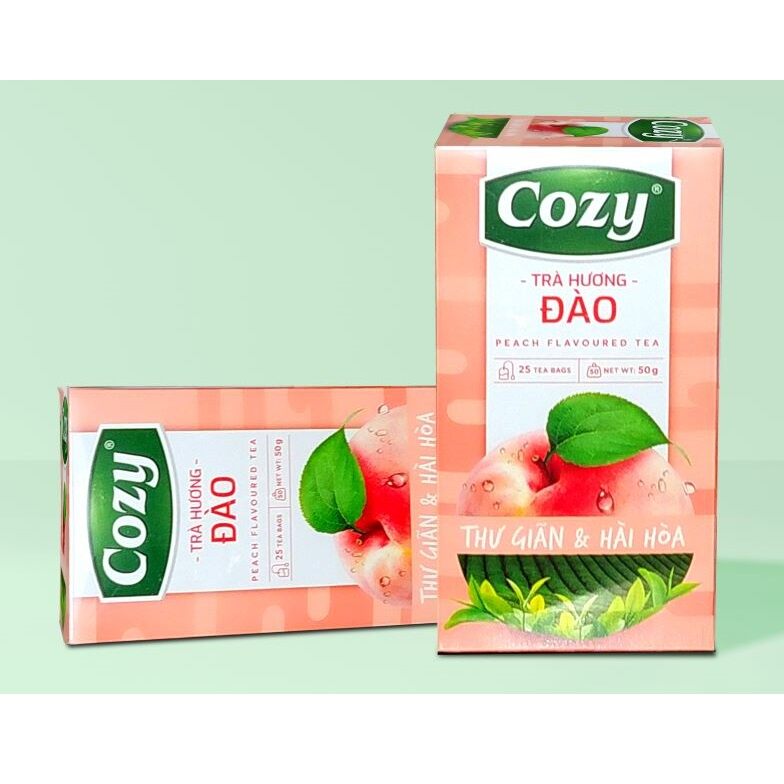 Trà Cozy Đào túi lọc(25tép*2gr)